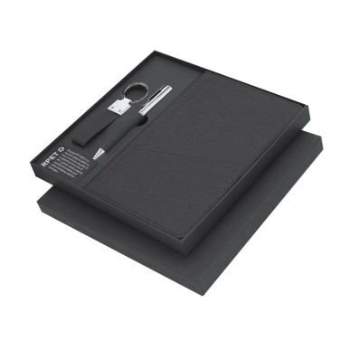 Meryl - Bloc Notes Couverture Rigide. 80 Feuilles. Stylo. Porte-Clés |