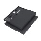 Meryl - Bloc Notes Couverture Rigide. 80 Feuilles. Stylo. Porte-Clés | Polyester 300D RPET/ Métal