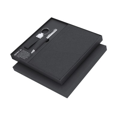Meryl - Bloc Notes Couverture Rigide. 80 Feuilles. Stylo. Porte-Clés |