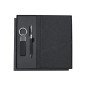 Meryl - Bloc Notes Couverture Rigide. 80 Feuilles. Stylo. Porte-Clés | Polyester 300D RPET/ Métal