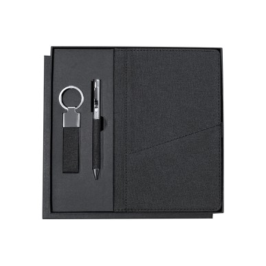 Meryl - Bloc Notes Couverture Rigide. 80 Feuilles. Stylo. Porte-Clés |