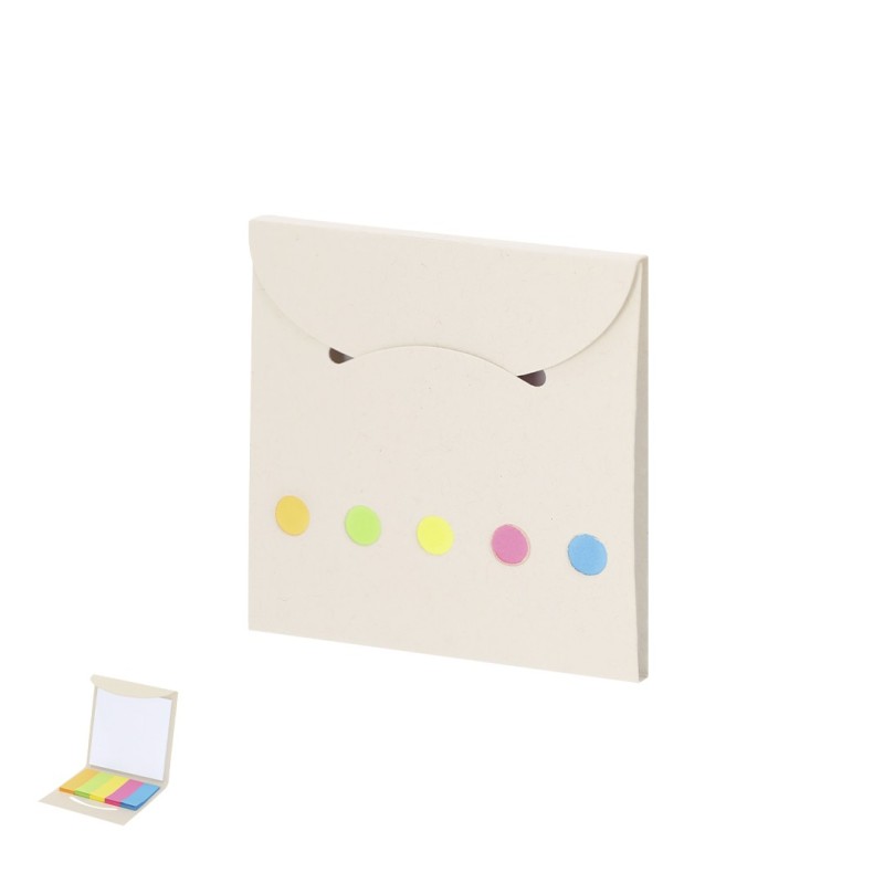 Tesher - 50 Haftnotizen 7,5 x 7,5 cm. 125 Mini Haftnotizen 1,5 x 5 cm | Recycelte Milchkartons