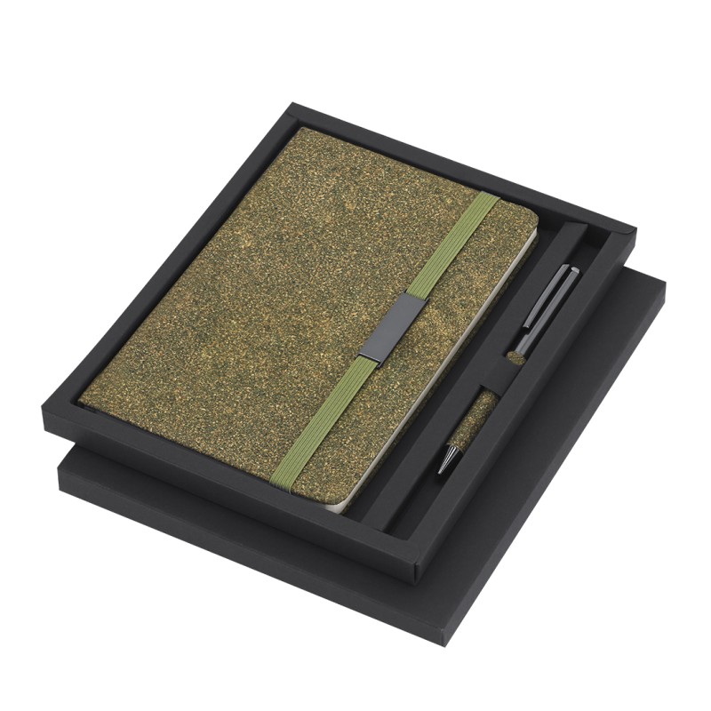 Malcon - Notizblock Hardcover-Abdeckung. 80 Blätter. Kugelschreiber Inklusive | Teefaser