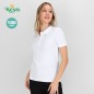 Polo Femme Blanc "keya"  avec impression publicitaire WPS180