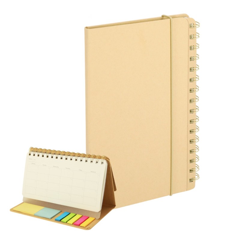 Gambel - Hardcover-Abdeckung. 46 Blätter + 14 Planung Blätter. 25 Haftnotizen 4,5 x 6 cm. 25 Haftnotizen 4,5 x 4,5 cm. 125 Mini 