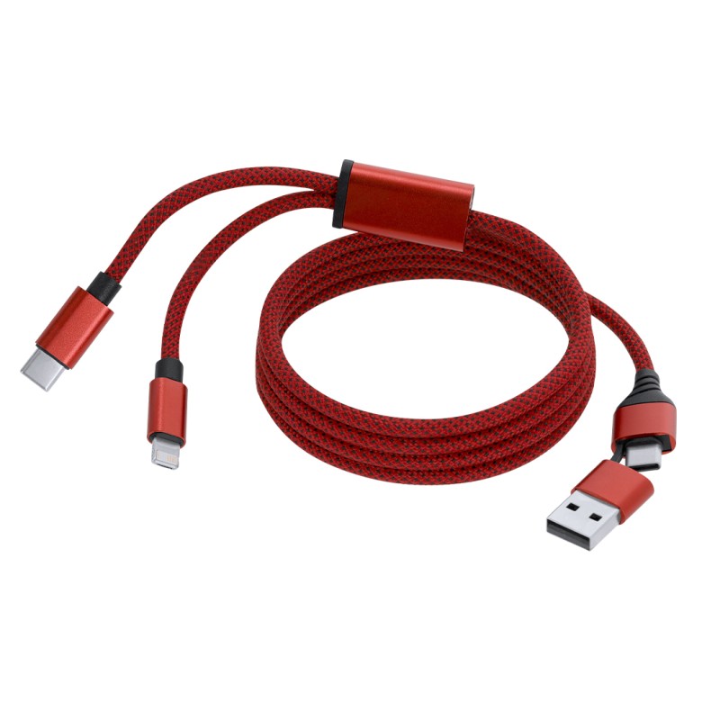 Briony - Magnetisch. Anschluss Micro USB, Typ C und Lightning 5V DC 2A | Aluminium/ Polyester