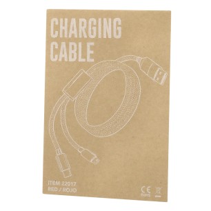 Briony - Magnetisch. Anschluss Micro USB, Typ C und Lightning 5V DC 2A | Aluminium/ Polyester