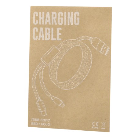 Briony - Magnetisch. Anschluss Micro USB, Typ C und Lightning 5V DC 2A | Aluminium/ Polyester