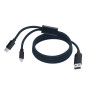 Briony - Magnetisch. Anschluss Micro USB, Typ C und Lightning 5V DC 2A | Aluminium/ Polyester