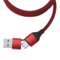 Briony - Magnetisch. Anschluss Micro USB, Typ C und Lightning 5V DC 2A | Aluminium/ Polyester