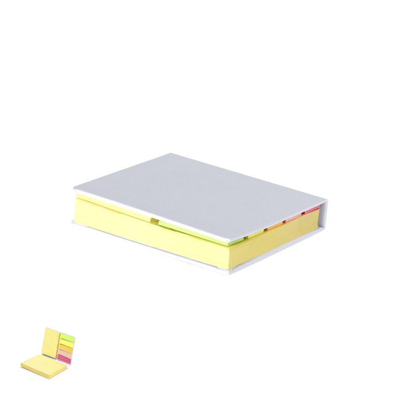 Quepro - 50 Haftnotizen 7,5 x 10 cm. 25 Haftnotizen 5 x 7,5 cm. 125 Mini Haftnotizen 1,2 x 4,5 cm | Recycling Pappe