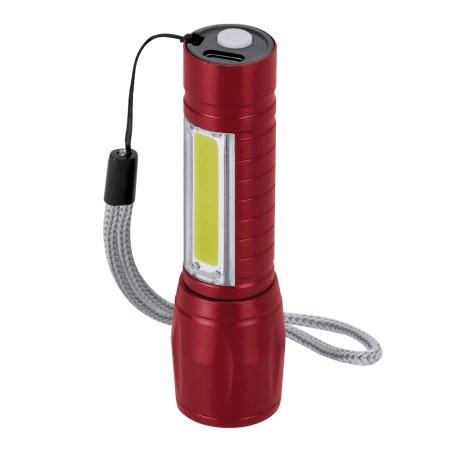 Dilrot - 8 Leds. 10 COB Lichter. 3 Lichtpositionen, Festes und Blinkendes. Batterie 400 mAh. Zoomfunktion | Aluminium