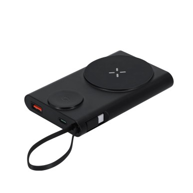 Barian - Drahtlos 15W. Magnetisch. 10000 mAh. 1 USB Ausgänge. Typ C Au