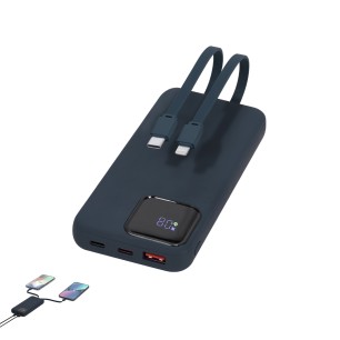 Fatuox - 10000 mAh. 2 Typ C Ausgänge und Eingang. 1 USB Ausgänge. Ansc