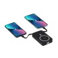 Granzax - Drahtlos 15W. Magnetisch. 10000 mAh. 1 USB, 1 Lightning, 1 Micro USB und 2 Typ C Ausgänge. Lightning und Typ C Eingang