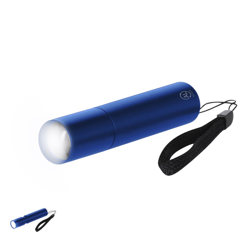 Tortol - 1 COB Licht. 3 Lichtpositionen, Festes und Blinkendes. Batterie 400 mAh. Zoomfunktion | Recycling Aluminium