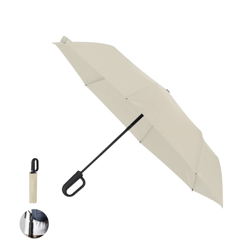 Jonathor - 21". Ouverture et Fermeture Automatiques. Système Anti-Vent. Étui Pongé RPET | Pongé 190T RPET. Tiges Fibre de Verre
