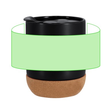 Forar - Tasse Keramik/ Kork, 330 ml. Notizblock PU/ Kork, Hardcover-Ab