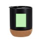 Forar - Tasse Keramik/ Kork, 330 ml. Notizblock PU/ Kork, Hardcover-Abdeckung, 80 Blätter. Kugelschreiber Aluminium/ Kork