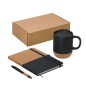 Forar - Tasse Keramik/ Kork, 330 ml. Notizblock PU/ Kork, Hardcover-Abdeckung, 80 Blätter. Kugelschreiber Aluminium/ Kork