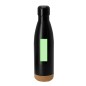 Gravan - Wärme Flasche Reclycling Rostfreier Stahl/ Kork, 500 ml. Notizblock Polyester 300D RPET/ Kork, Hardcover-Abdeckung, 80 