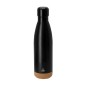 Gravan - Wärme Flasche Reclycling Rostfreier Stahl/ Kork, 500 ml. Notizblock Polyester 300D RPET/ Kork, Hardcover-Abdeckung, 80 