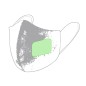 Plexcom - Äußere: 45% Baumwolle/ 55% Polyester. Mittlere Schicht: Meltblown (TNT Polypropylen). Innen: 100% Baumwolle mit HeiQ V Plexcom - Äußere: 45% Baumwolle/ 55% Polyester. Mittlere Schicht: Meltblown (TNT Polypropylen). Innen: 100% Baumwolle mit HeiQ V