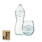 Hasleg - Trinkflasche 1 L. 2 Trinkbecher 400 ml | Reclycling Glas