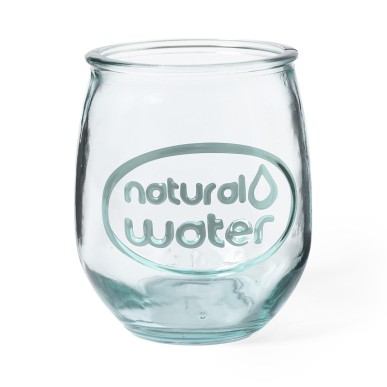 Hasleg - Trinkflasche 1 L. 2 Trinkbecher 400 ml | Reclycling Glas