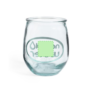 Hasleg - Trinkflasche 1 L. 2 Trinkbecher 400 ml | Reclycling Glas