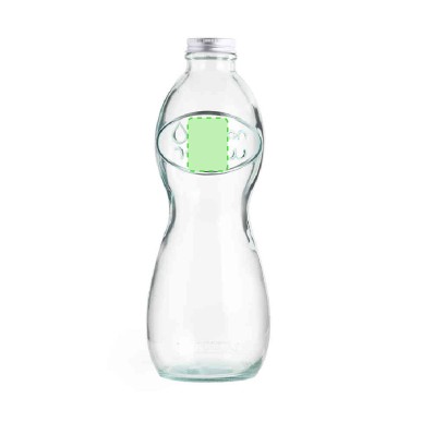 Hasleg - Trinkflasche 1 L. 2 Trinkbecher 400 ml | Reclycling Glas