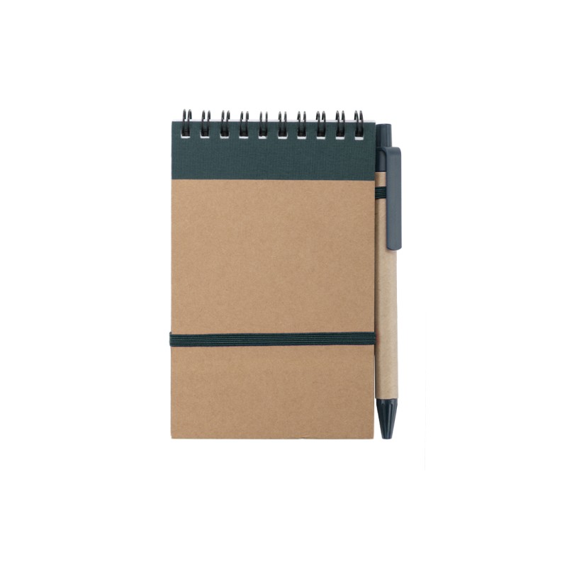 Ecocard - Hardcover-Abdeckung. 70 Blätter. Reclycling Pappe Kugelschreiber Inklusive | Reclycling Pappe
