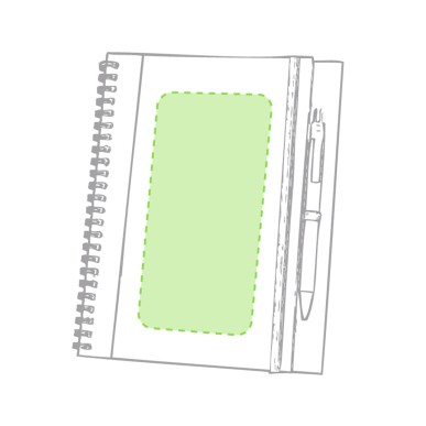 Tunel - Hardcover-Abdeckung. 60 Blätter. Reclycling Pappe Kugelschreib
