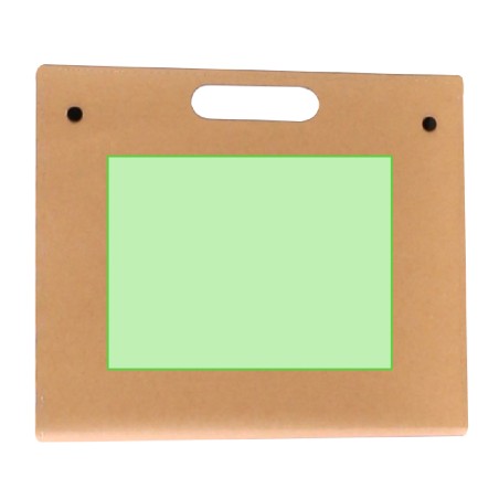 Kelem - 20 Blätter Notizblock. 25 Haftnotizen 7,4 x 7,4 cm. 125 Mini Haftnotizen 1,5 x 7,5 cm. Reclycling Pappe Kugelschreiber I