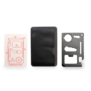 Wicax - 11 Funktionen. PU Etui | Rostfreier Stahl