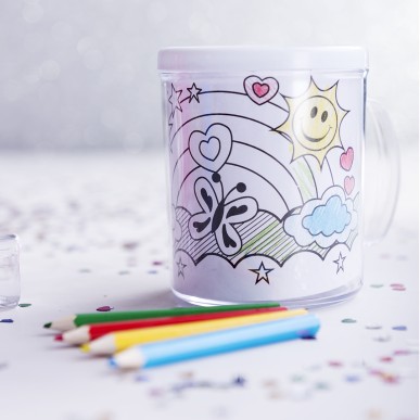 Fesient - 320 ml. 4 Crayons et 4 Feuilles Incluse | PS/PP