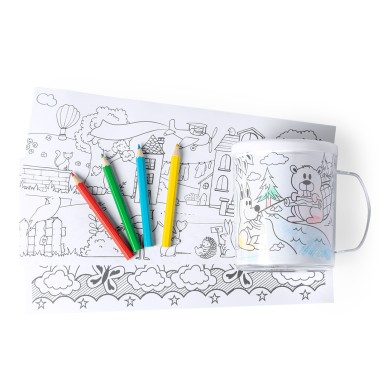 Fesient - 320 ml. 4 Crayons et 4 Feuilles Incluse | PS/PP
