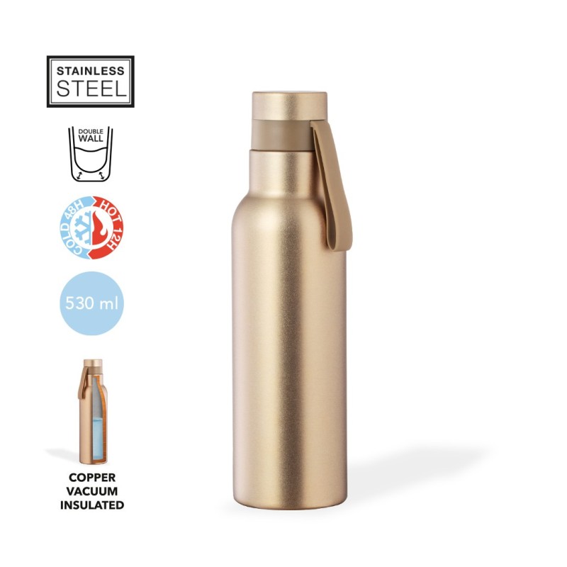 WÃ¤rme Flasche  avec impression publicitaire Roach