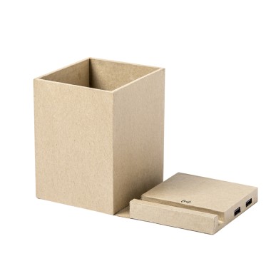 Sondur - Drahtlos Ladegerät 5W. 2 Hubs. USB 2.0 | Reclycling Pappe