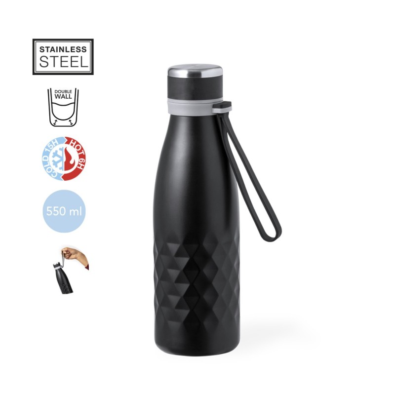 WÃ¤rme Flasche  avec logo publicitaire Hexor