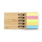 Feros - 75 Haftnotizen 5 x 7 cm. 125 Mini Haftnotizen 1,5 x 5 cm | Bambus