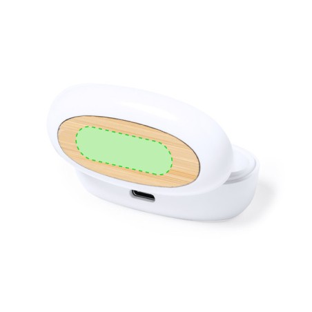 Kermit - Connexion Bluetooth. Batterie 30 mAh/ Poste de Charge 250 mAh | Bambou/ PLA Compostable