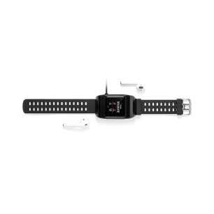 Pinsir - Connexion Bluetooth. Écran TFT 1,3". Écouteurs Incluses. Batterie 35 mAh/ Poste de Charge 300 mAh | Bracelet TPU