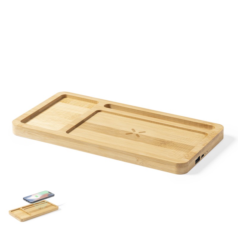 Golbar - Sans Fil 15W. Sortie USB | Bambou