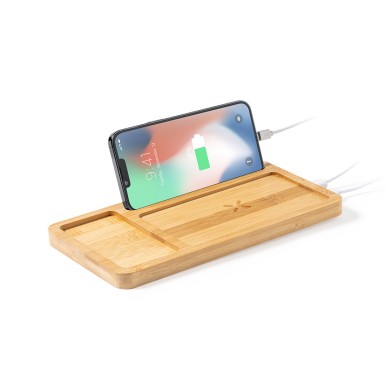 Golbar - Sans Fil 15W. Sortie USB | Bambou