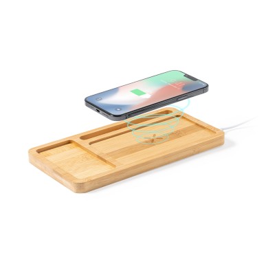 Golbar - Sans Fil 15W. Sortie USB | Bambou