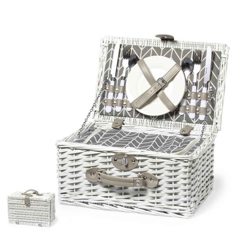 Midland - 12 Pièces. 2 Services | Osier/ Polyester/ Aluminium