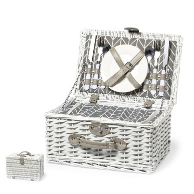 Midland - 12 Pièces. 2 Services | Osier/ Polyester/ Aluminium