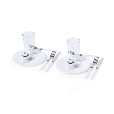 Midland - 12 Pièces. 2 Services | Osier/ Polyester/ Aluminium