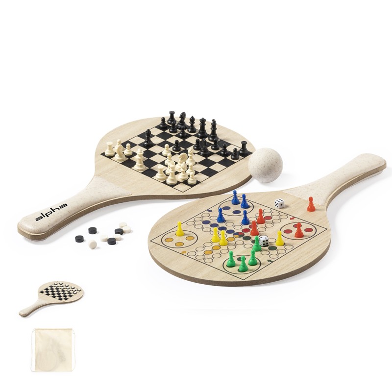Pecter - 3 Jeux. Étui Coton | Bois/ Paille de Blé/ PP
